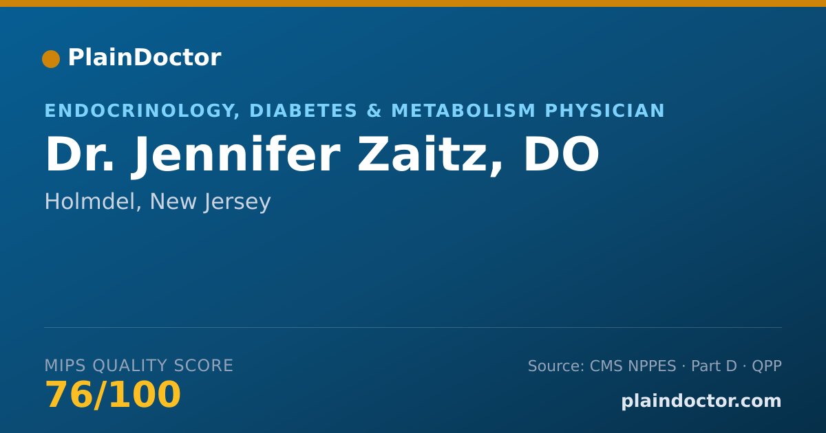 Shareable card for Jennifer Zaitz, DO - Endocrinology, Diabetes & Metabolism Physician, Holmdel, NJ