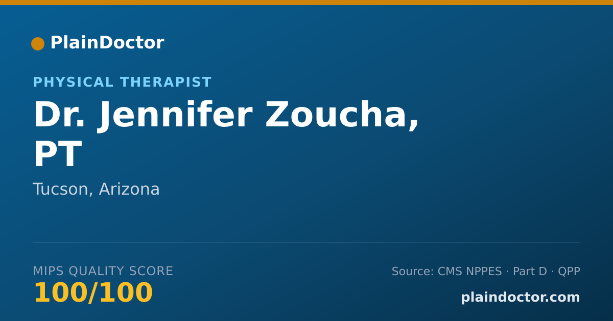 Shareable card for Jennifer Zoucha, PT - Physical Therapist, Tucson, AZ