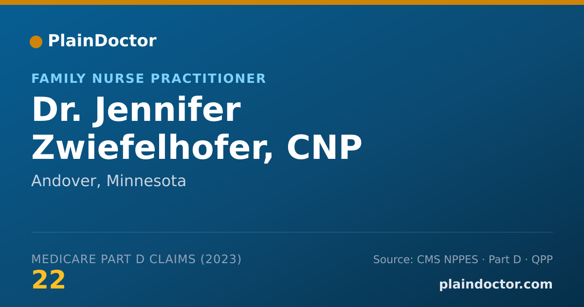 Shareable card for Jennifer Zwiefelhofer, CNP - Family Nurse Practitioner, Andover, MN
