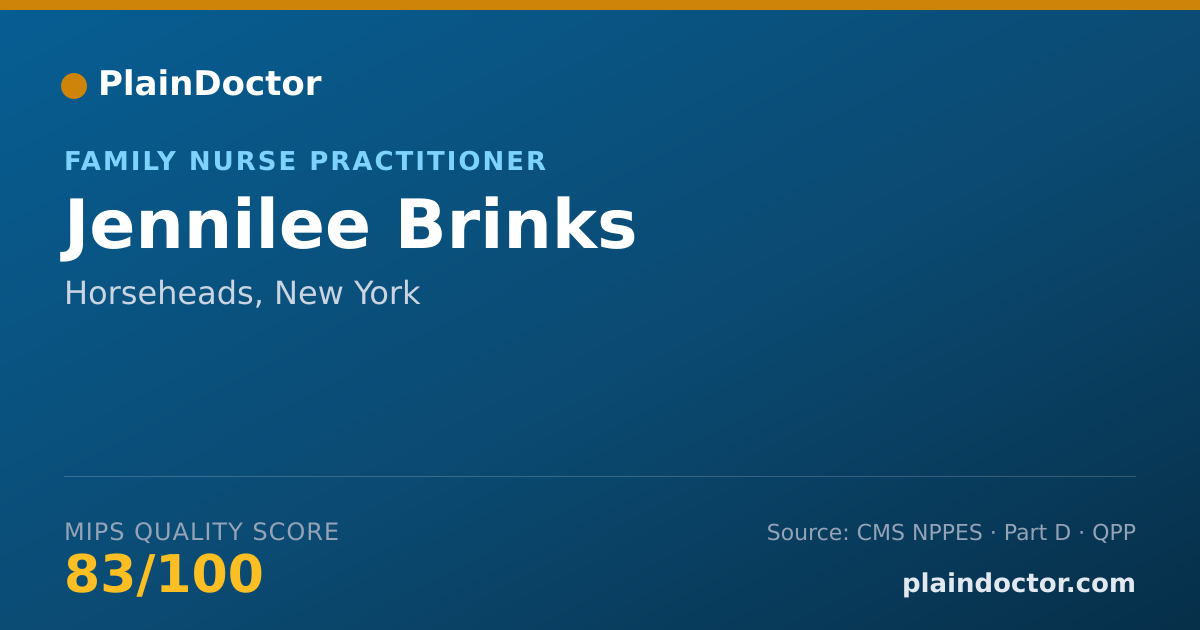 Shareable card for Jennilee Brinks - Family Nurse Practitioner, Horseheads, NY
