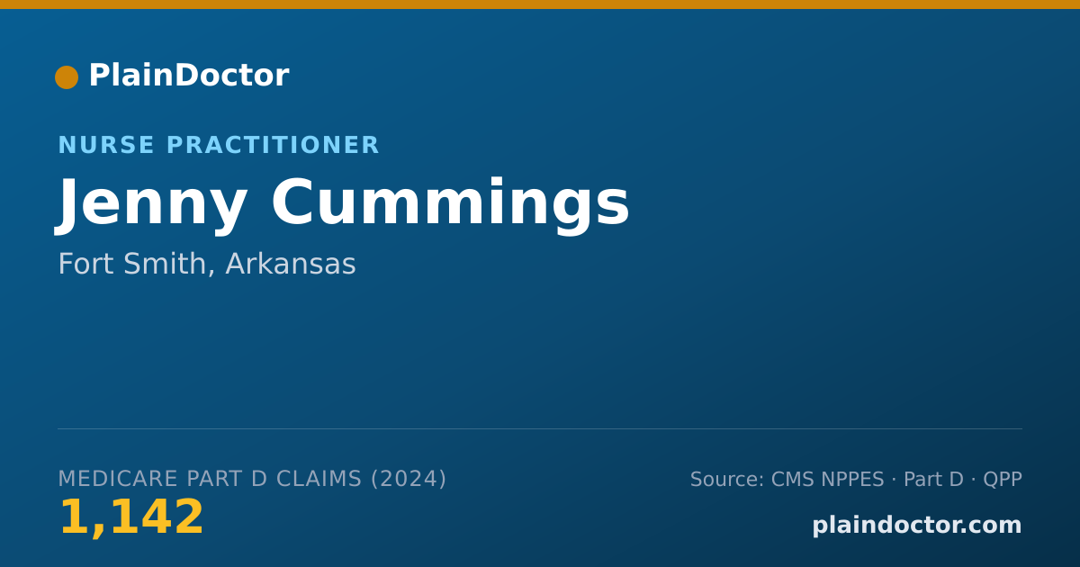 Shareable card for Jenny Cummings - Nurse Practitioner, Fort Smith, AR