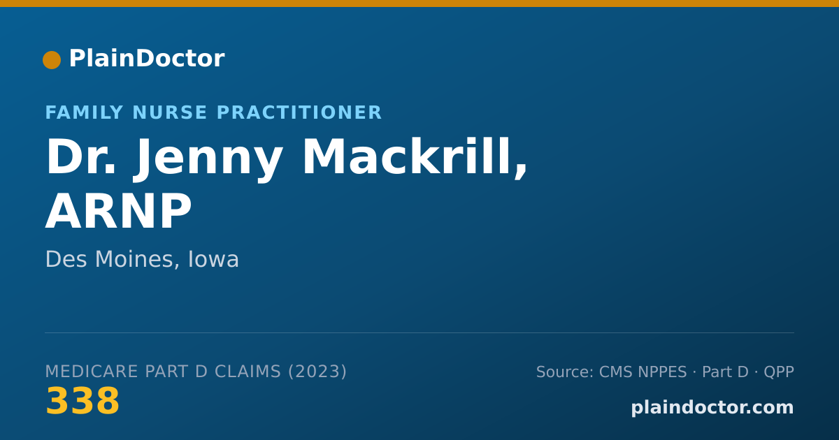 Shareable card for Jenny Mackrill, ARNP - Family Nurse Practitioner, Des Moines, IA