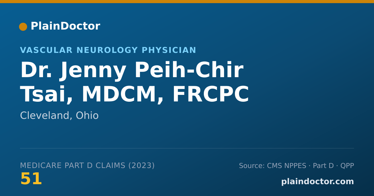 Shareable card for Jenny Peih-Chir Tsai, MDCM, FRCPC - Vascular Neurology Physician, Cleveland, OH