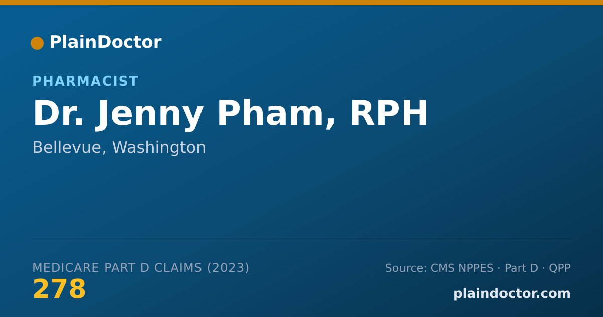 Shareable card for Jenny Pham, RPH - Pharmacist, Bellevue, WA