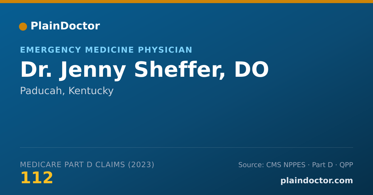 Shareable card for Jenny Sheffer, DO - Emergency Medicine Physician, Paducah, KY