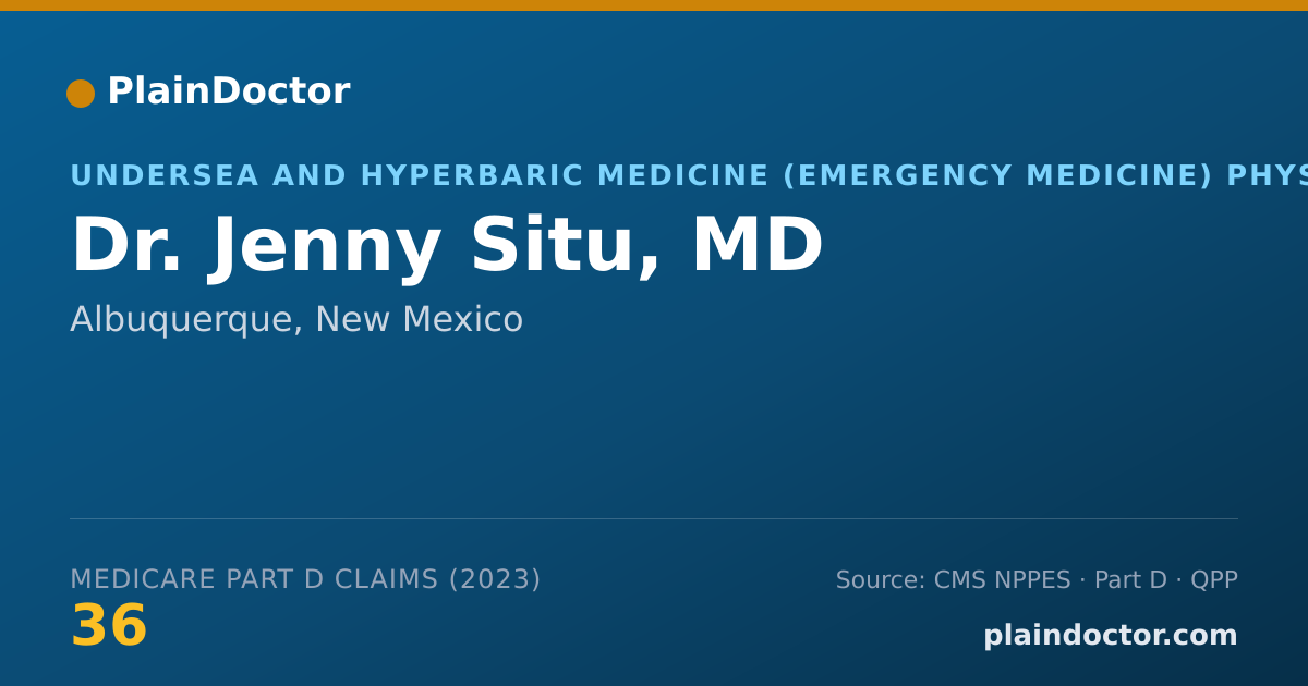 Shareable card for Jenny Situ, MD - Undersea and Hyperbaric Medicine (Emergency Medicine) Physician, Albuquerque, NM