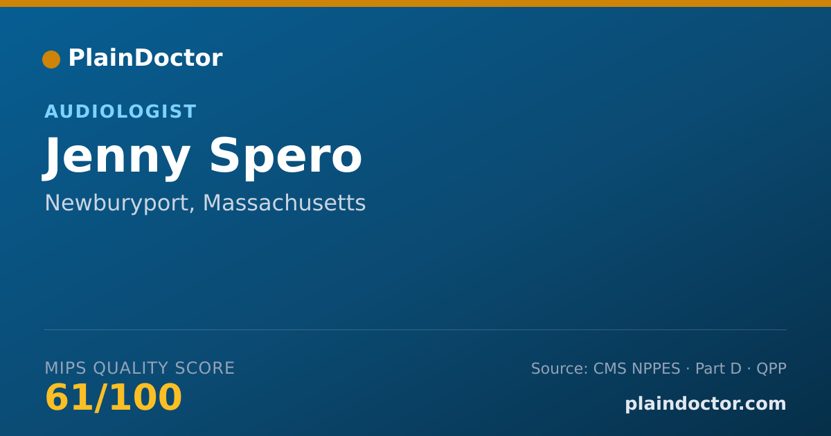Shareable card for Jenny Spero - Audiologist, Newburyport, MA