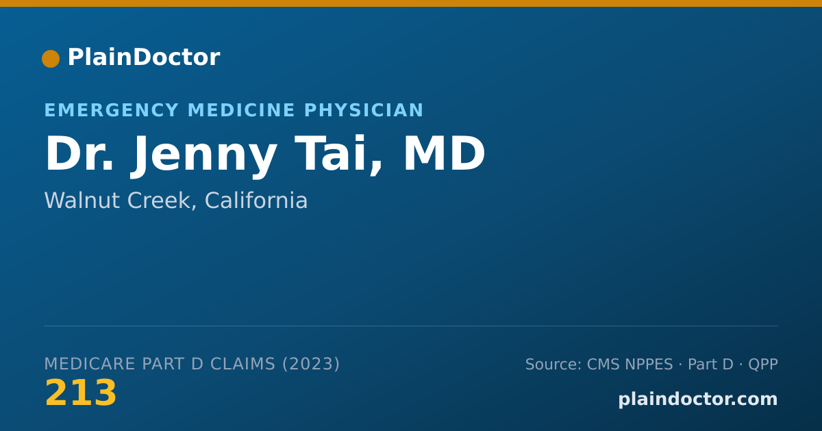 Shareable card for Jenny Tai, MD - Emergency Medicine Physician, Walnut Creek, CA