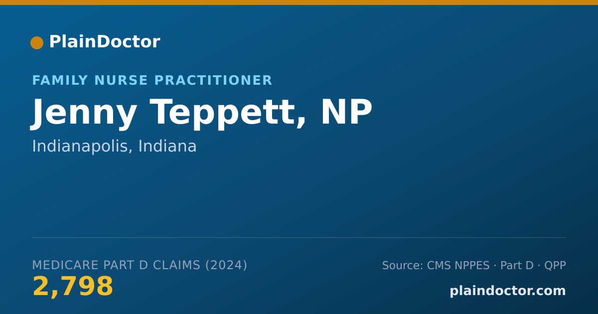 Shareable card for Jenny Teppett, NP - Family Nurse Practitioner, Indianapolis, IN