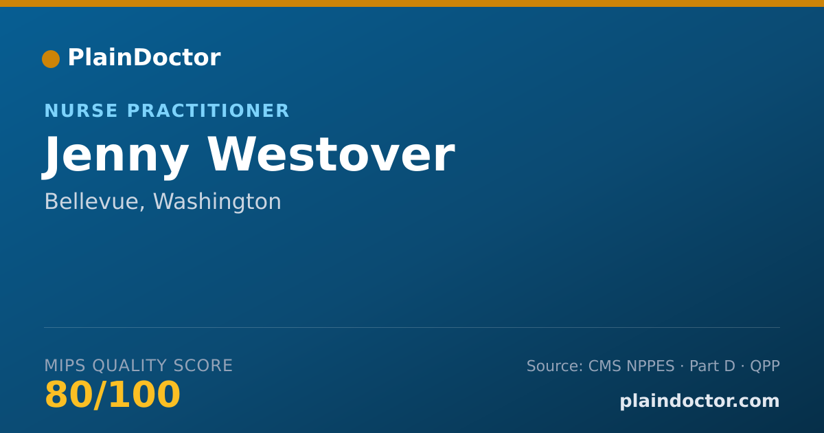 Shareable card for Jenny Westover - Nurse Practitioner, Bellevue, WA
