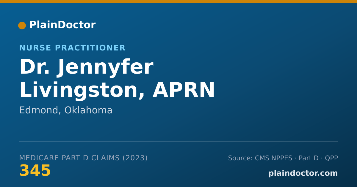 Shareable card for Jennyfer Livingston, APRN - Nurse Practitioner, Edmond, OK