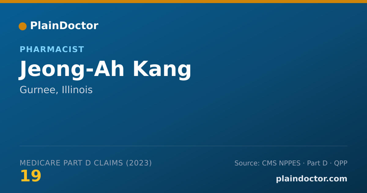 Shareable card for Jeong-Ah Kang - Pharmacist, Gurnee, IL
