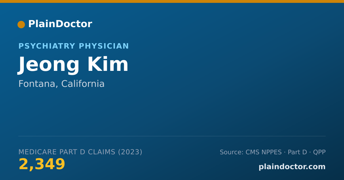 Shareable card for Jeong Kim - Psychiatry Physician, Fontana, CA