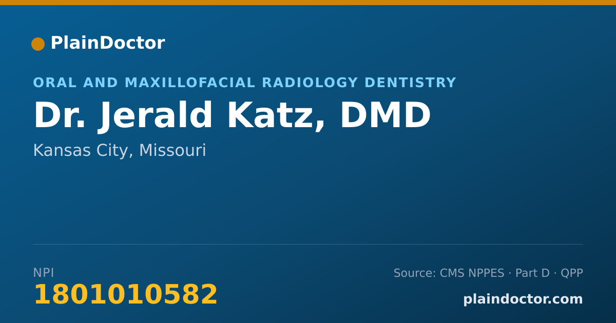 Shareable card for Jerald Katz, DMD - Oral and Maxillofacial Radiology Dentistry, Kansas City, MO