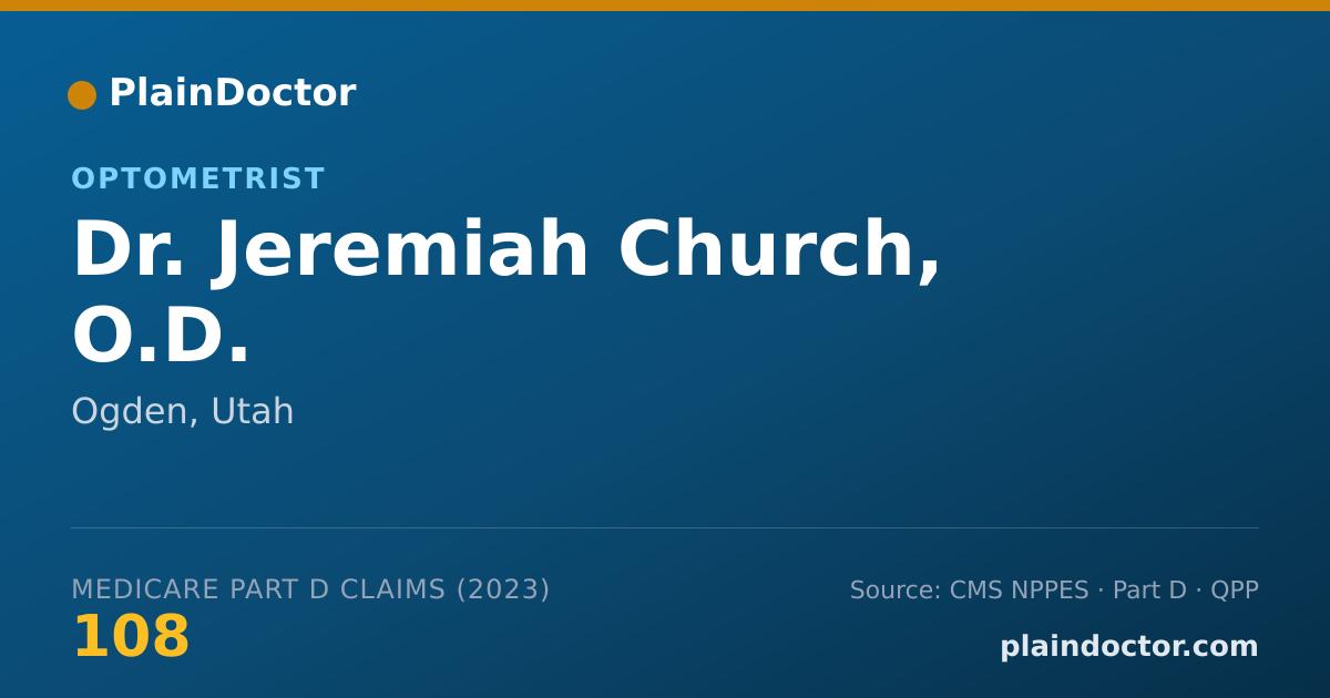Shareable card for Jeremiah Church, O.D. - Optometrist, Ogden, UT