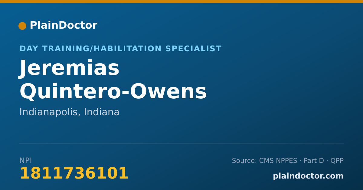 Shareable card for Jeremias Quintero-Owens - Day Training/Habilitation Specialist, Indianapolis, IN