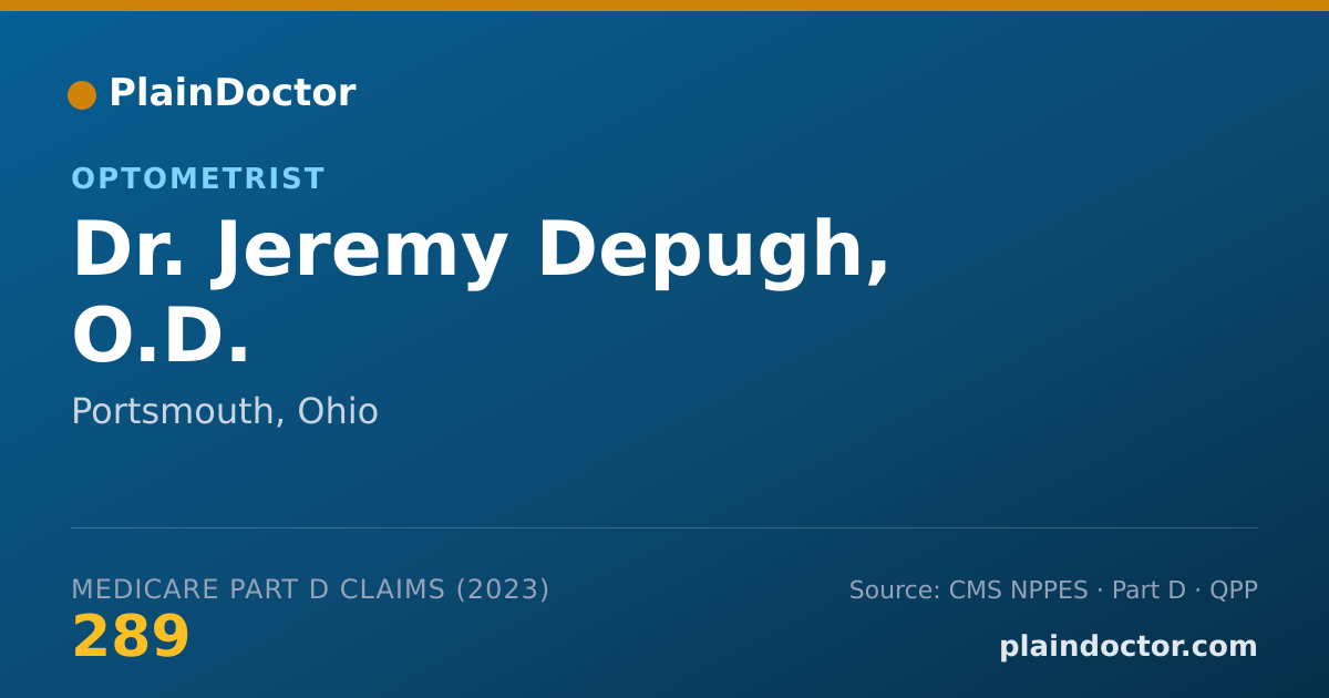 Shareable card for Jeremy Depugh, O.D. - Optometrist, Portsmouth, OH