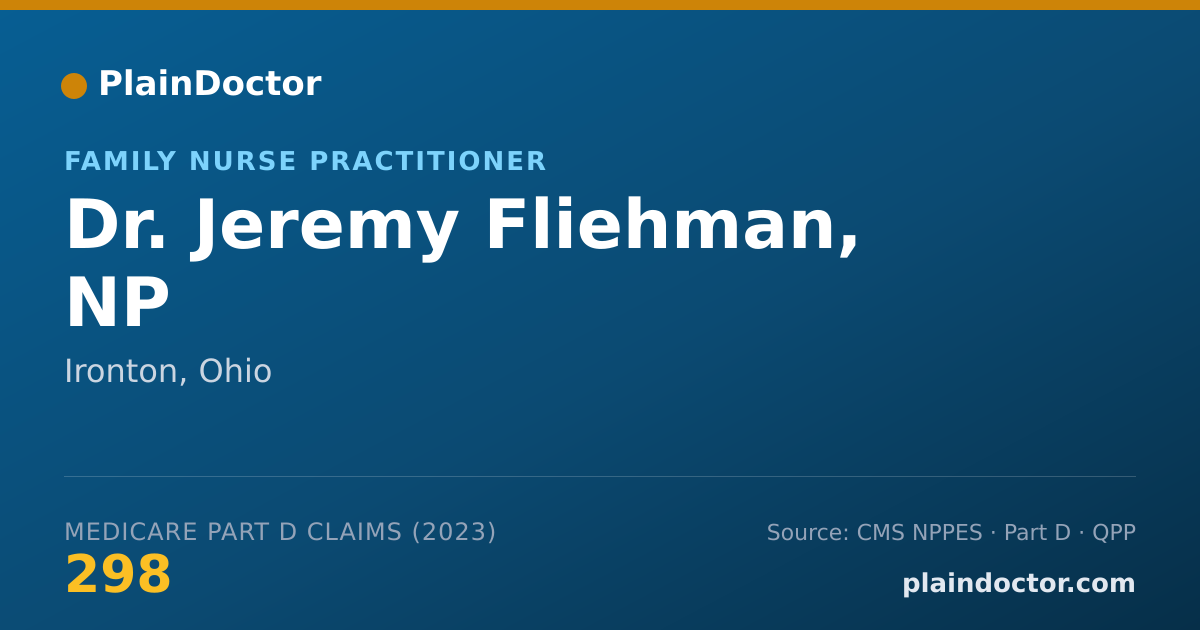 Shareable card for Jeremy Fliehman, NP - Family Nurse Practitioner, Ironton, OH