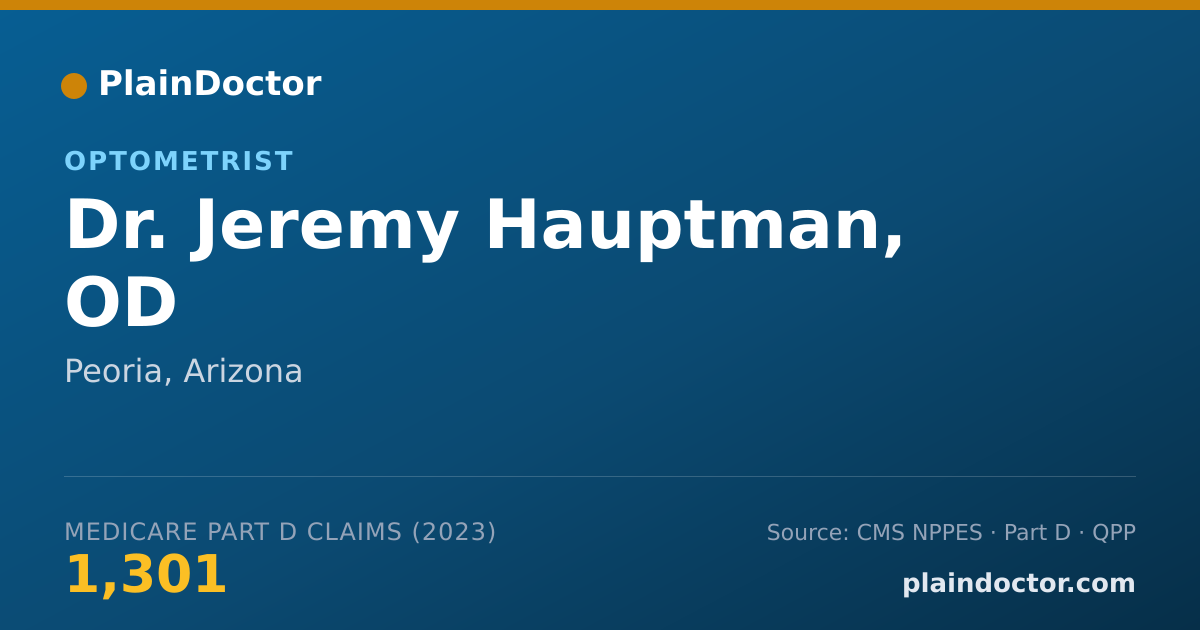 Shareable card for Jeremy Hauptman, OD - Optometrist, Peoria, AZ