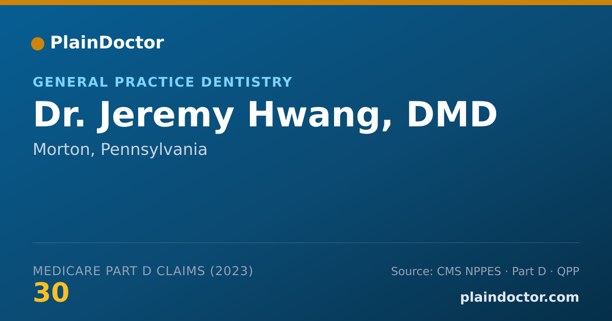 Shareable card for Jeremy Hwang, DMD - General Practice Dentistry, Morton, PA