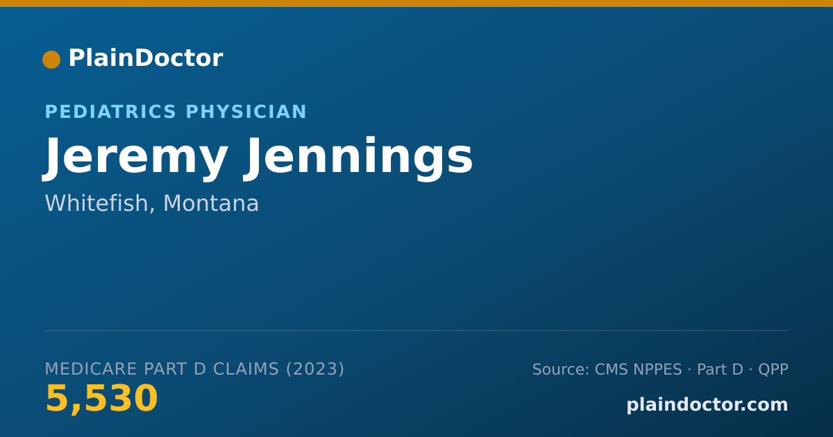 Shareable card for Jeremy Jennings - Pediatrics Physician, Whitefish, MT