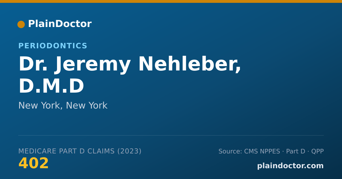 Shareable card for Jeremy Nehleber, D.M.D - Periodontics, New York, NY
