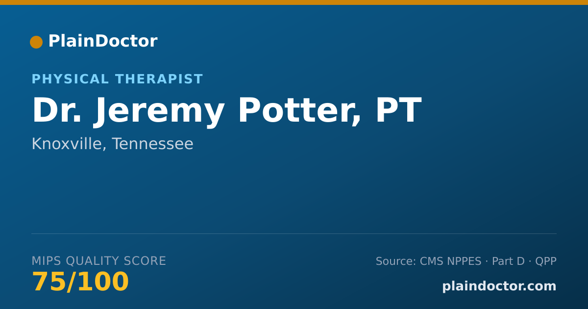 Shareable card for Jeremy Potter, PT - Physical Therapist, Knoxville, TN