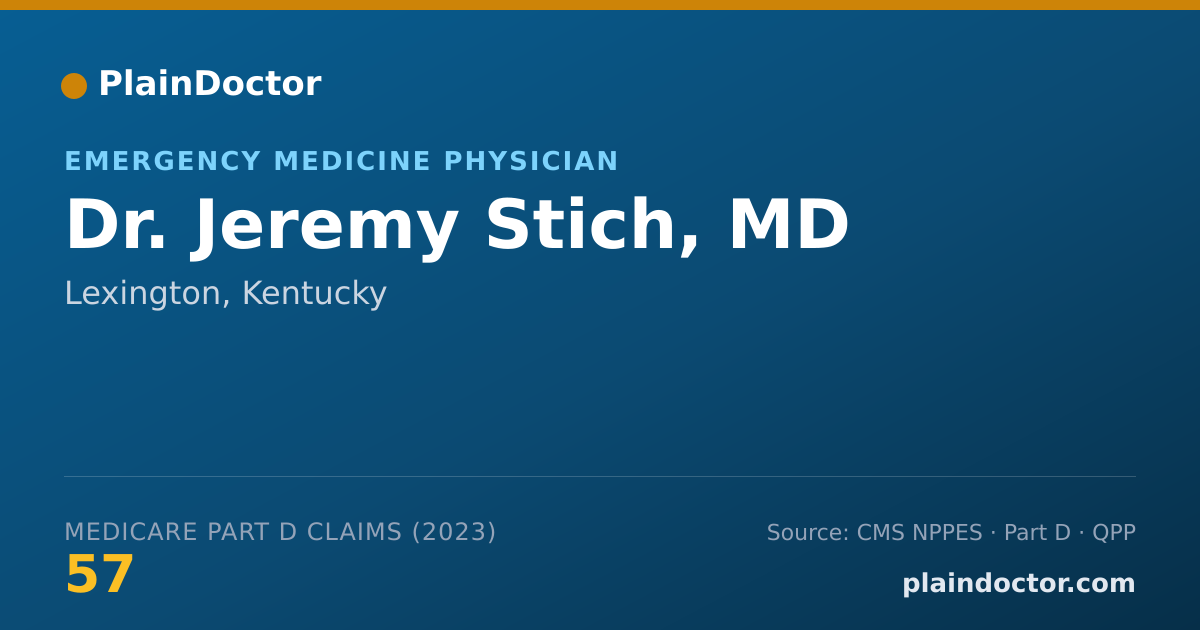 Shareable card for Jeremy Stich, MD - Emergency Medicine Physician, Lexington, KY