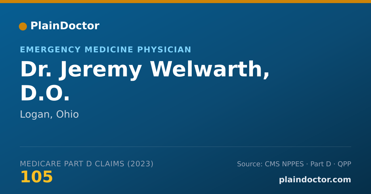 Shareable card for Jeremy Welwarth, D.O. - Emergency Medicine Physician, Logan, OH