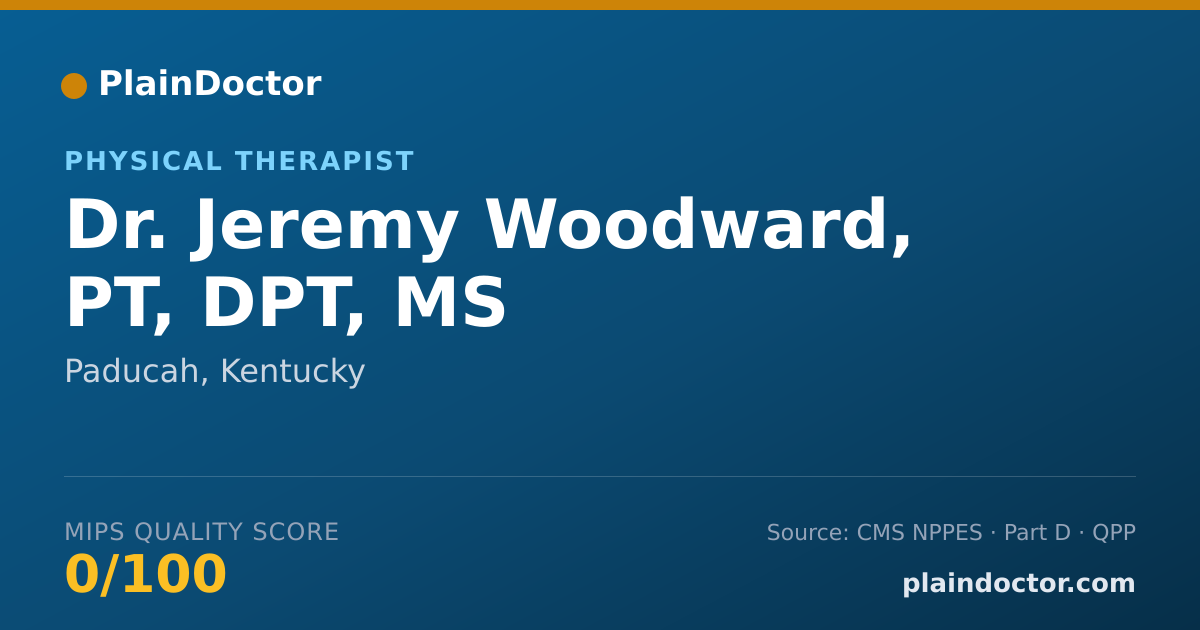 Shareable card for Jeremy Woodward, PT, DPT, MS - Physical Therapist, Paducah, KY