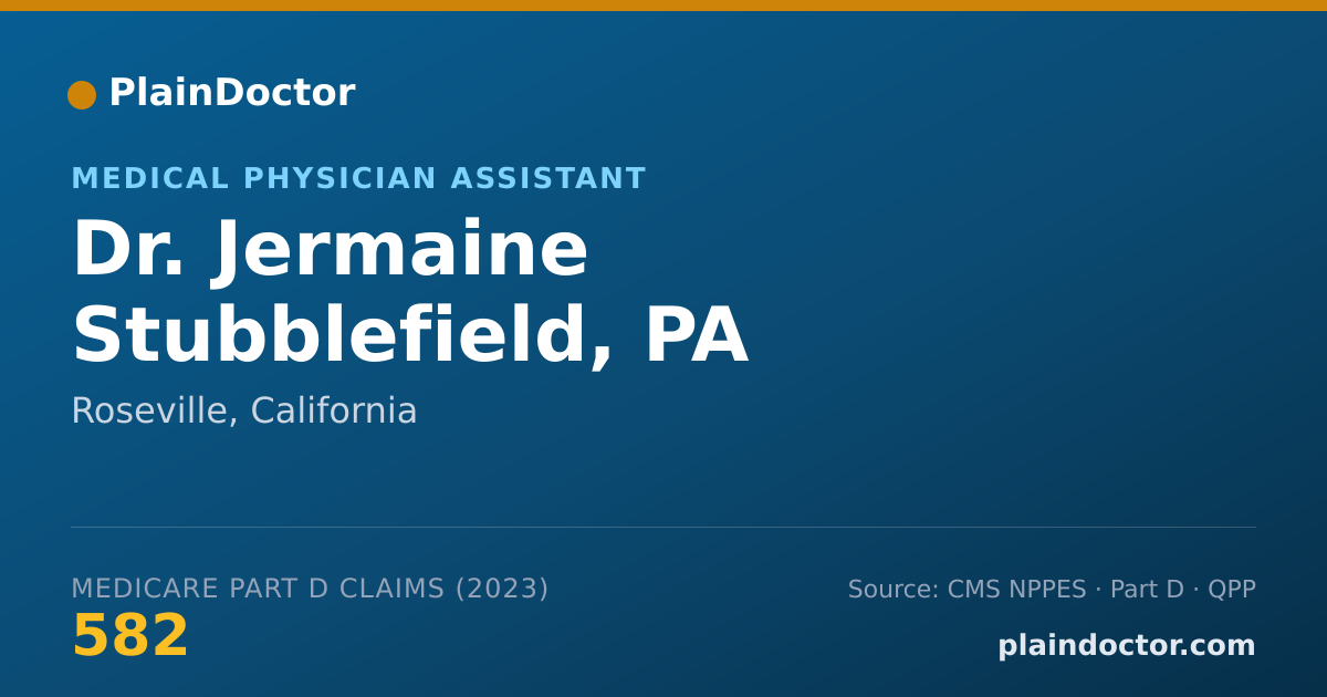 Shareable card for Jermaine Stubblefield, PA - Medical Physician Assistant, Roseville, CA
