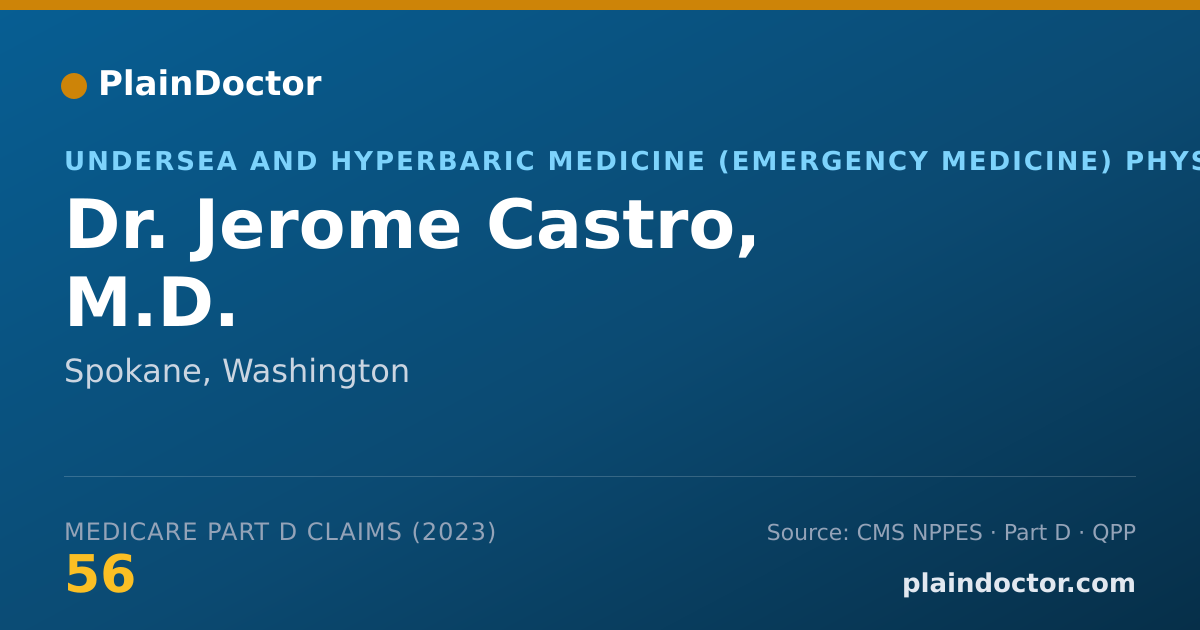 Shareable card for Jerome Castro, M.D. - Undersea and Hyperbaric Medicine (Emergency Medicine) Physician, Spokane, WA