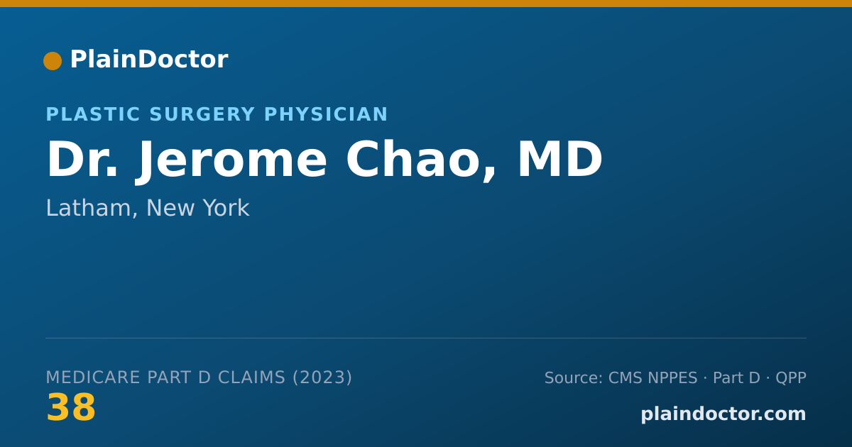 Shareable card for Jerome Chao, MD - Plastic Surgery Physician, Latham, NY