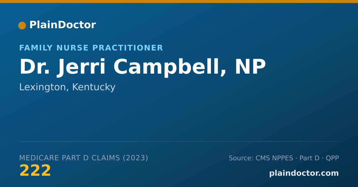 Shareable card for Jerri Campbell, NP - Family Nurse Practitioner, Lexington, KY