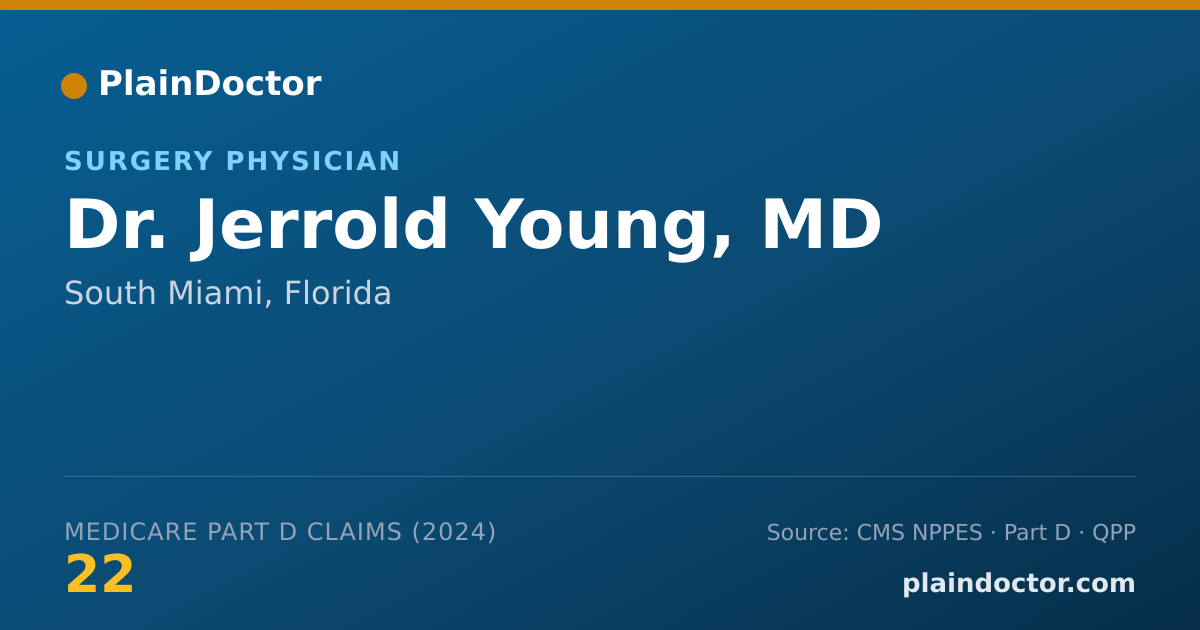 Shareable card for Jerrold Young, MD - Surgery Physician, South Miami, FL