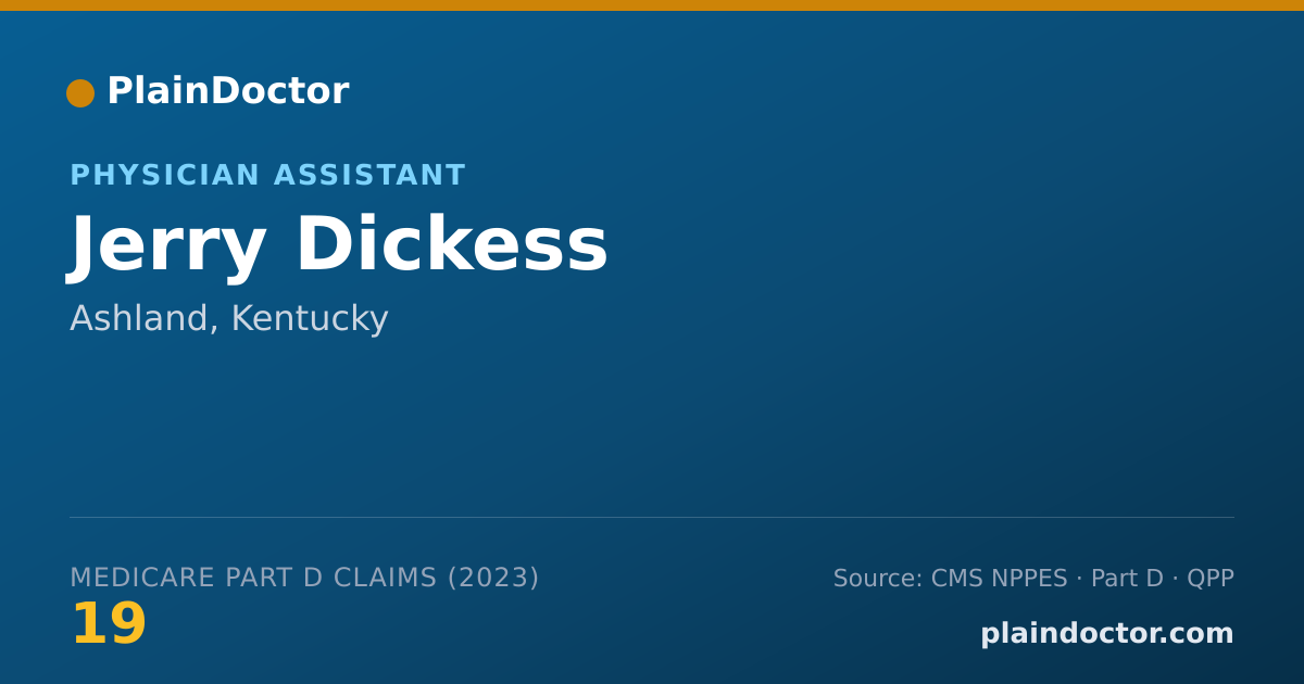 Shareable card for Jerry Dickess - Physician Assistant, Ashland, KY
