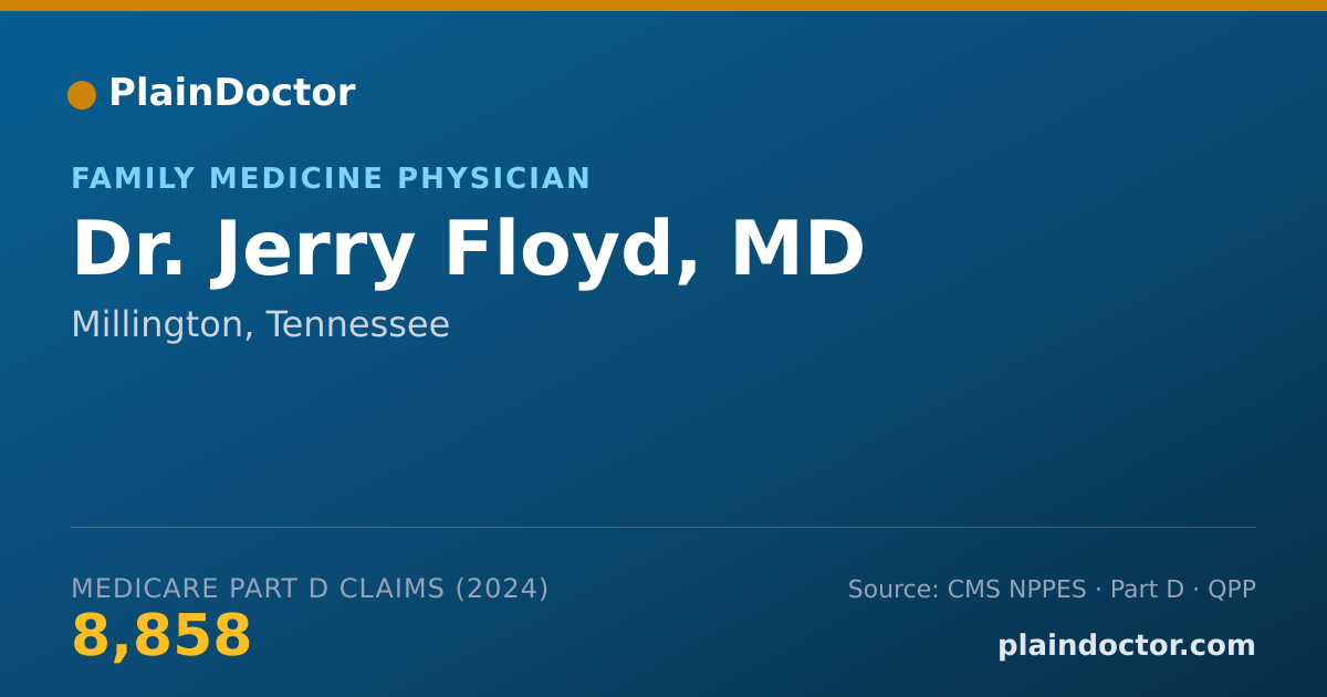 Shareable card for Jerry Floyd, MD - Family Medicine Physician, Millington, TN