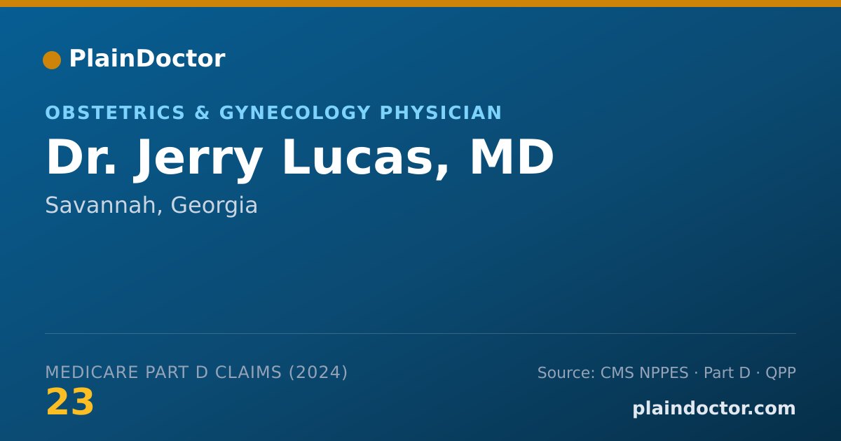 Shareable card for Jerry Lucas, MD - Obstetrics & Gynecology Physician, Savannah, GA