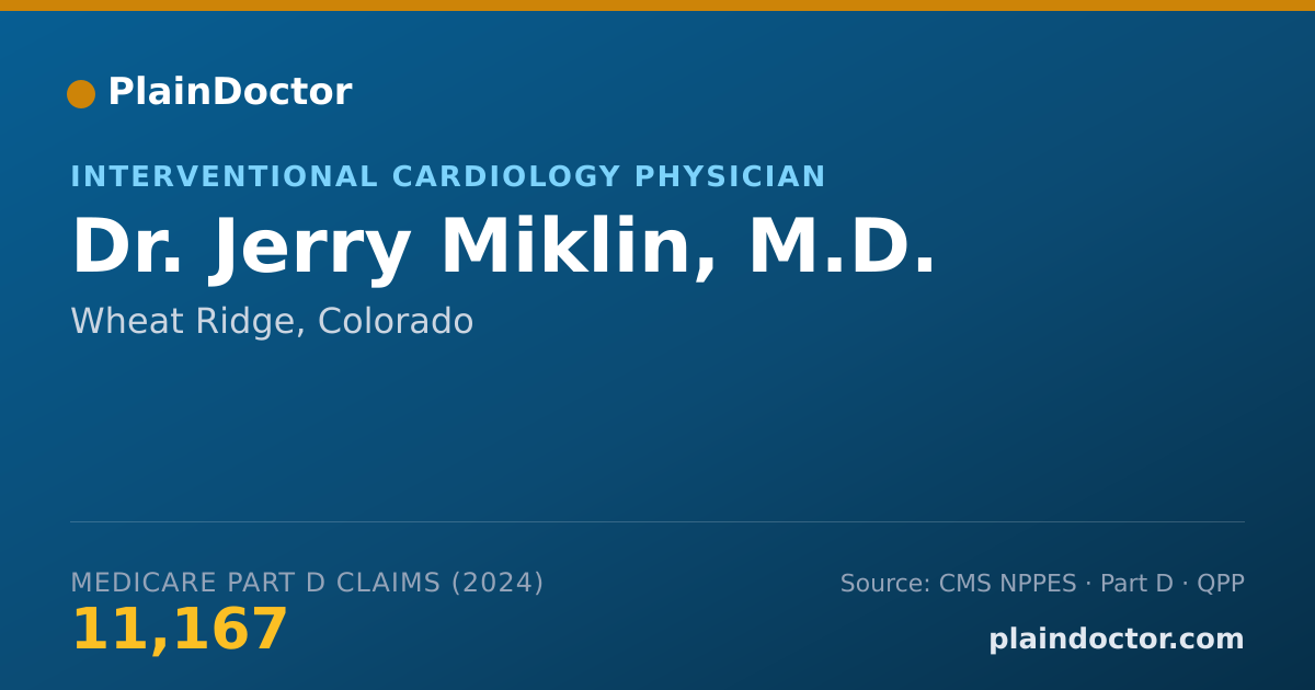 Shareable card for Jerry Miklin, M.D. - Cardiovascular Disease Physician, Wheat Ridge, CO