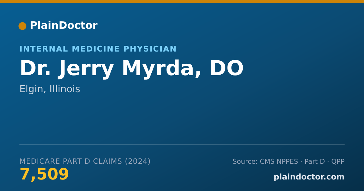Shareable card for Jerry Myrda, DO - Internal Medicine Physician, Elgin, IL