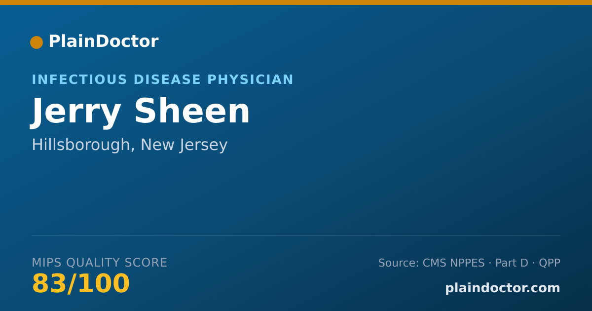 Shareable card for Jerry Sheen - Infectious Disease Physician, Hillsborough, NJ