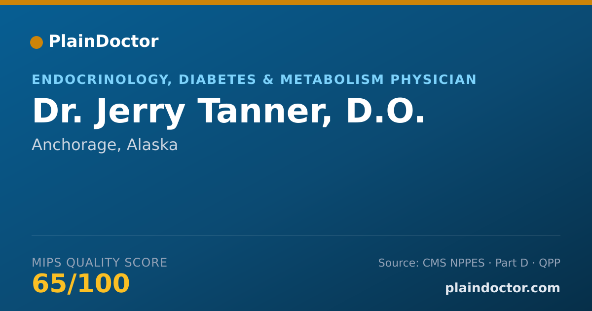 Shareable card for Jerry Tanner, D.O. - Endocrinology, Diabetes & Metabolism Physician, Anchorage, AK