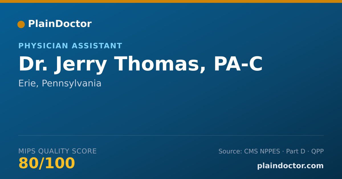 Shareable card for Jerry Thomas, PA-C - Physician Assistant, Erie, PA