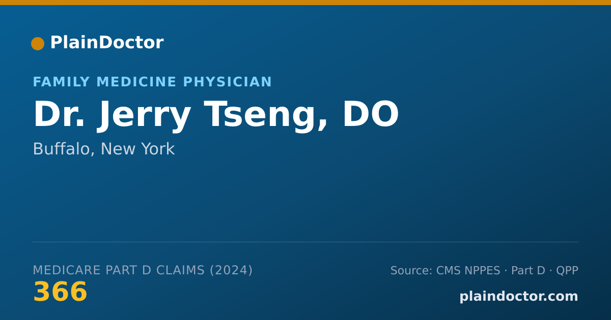 Shareable card for Jerry Tseng, DO - Family Medicine Physician, Buffalo, NY