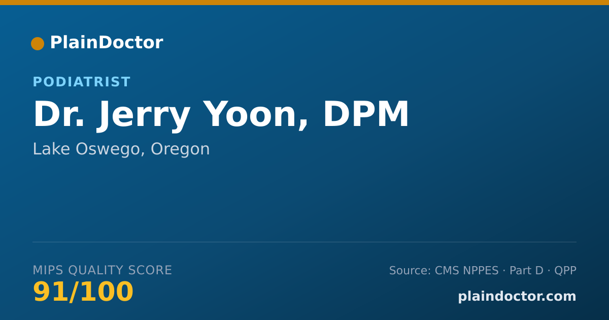 Shareable card for Jerry Yoon, DPM - Podiatrist, Lake Oswego, OR