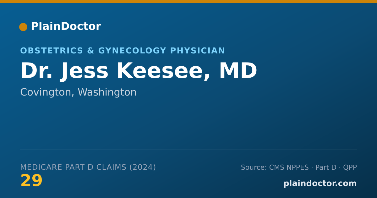 Shareable card for Jess Keesee, MD - Obstetrics & Gynecology Physician, Covington, WA