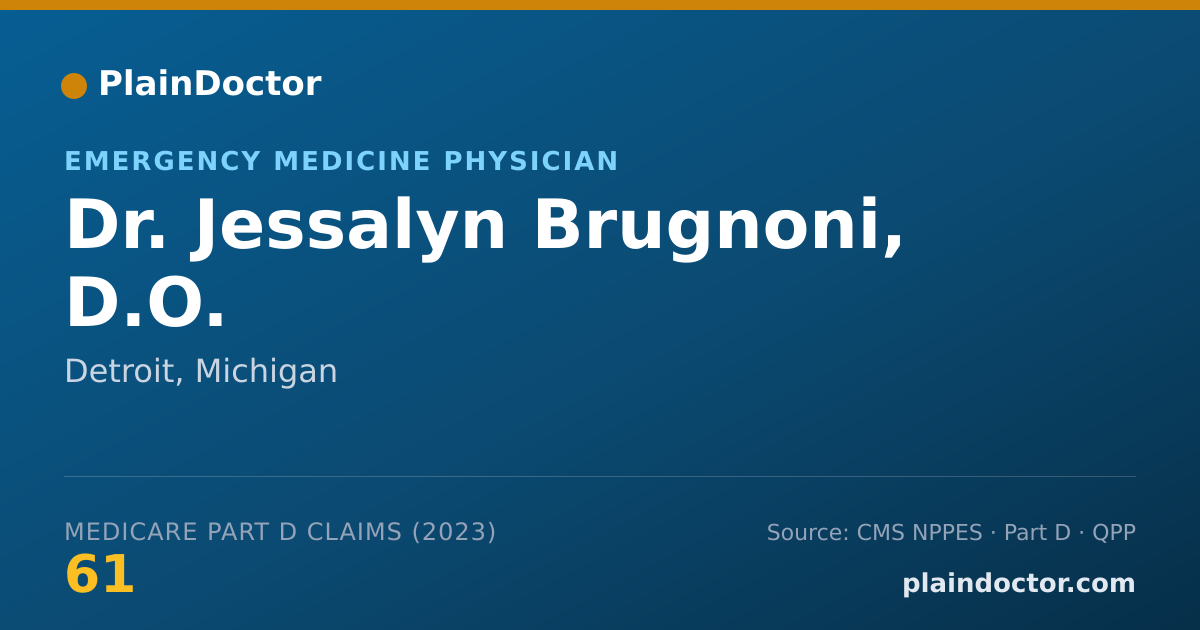 Shareable card for Jessalyn Brugnoni, D.O. - Emergency Medicine Physician, Detroit, MI