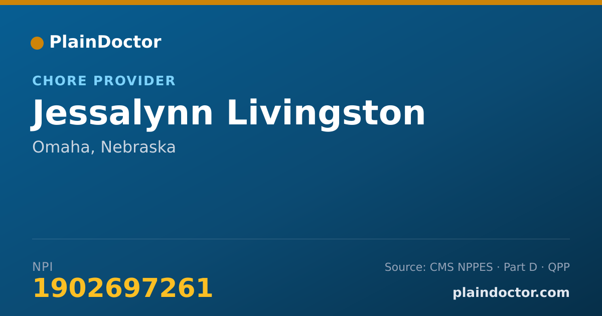 Shareable card for Jessalynn Livingston - Chore Provider, Omaha, NE