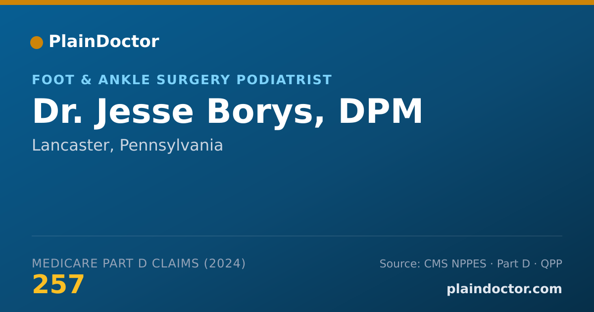 Shareable card for Jesse Borys, DPM - Podiatrist, Lancaster, PA