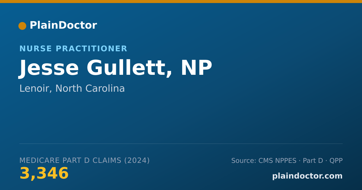 Shareable card for Jesse Gullett, NP - Nurse Practitioner, Lenoir, NC
